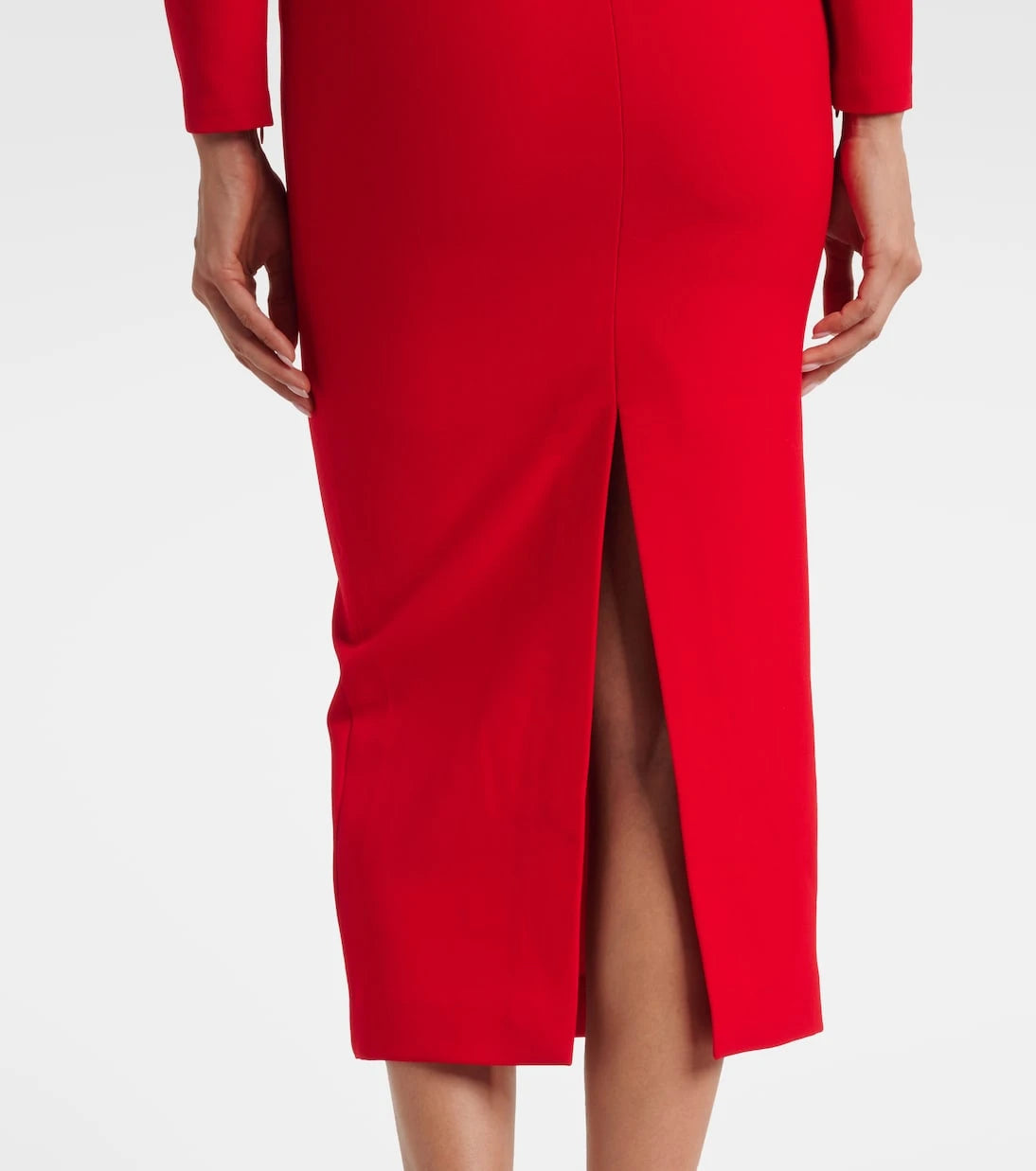 Roland Mouret - Draped crêpe midi dress