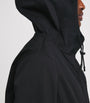 Black Fox-Rabbit Blended-Cotton Parka (85cm)