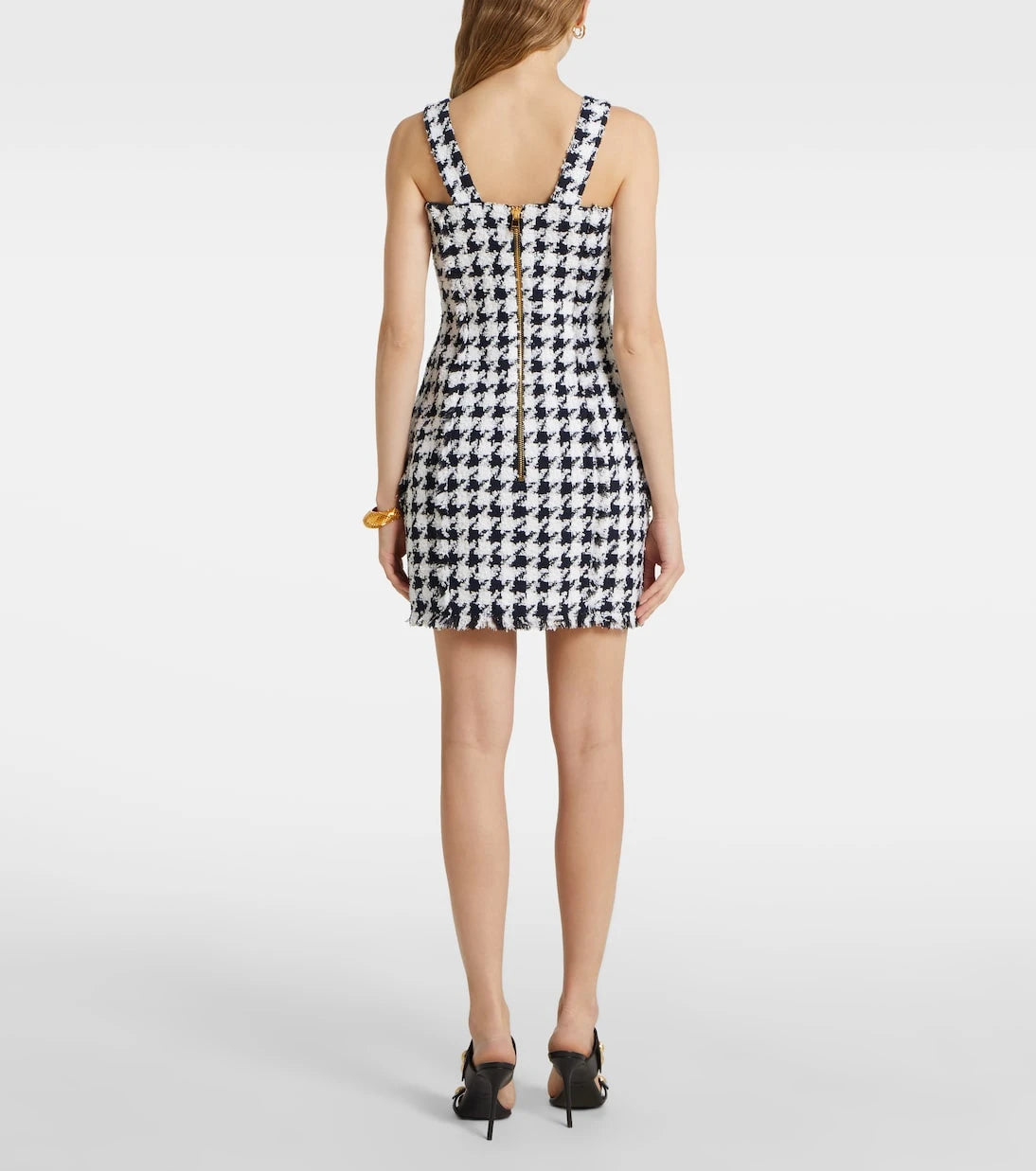 Balmain - Houndstooth tweed minidress