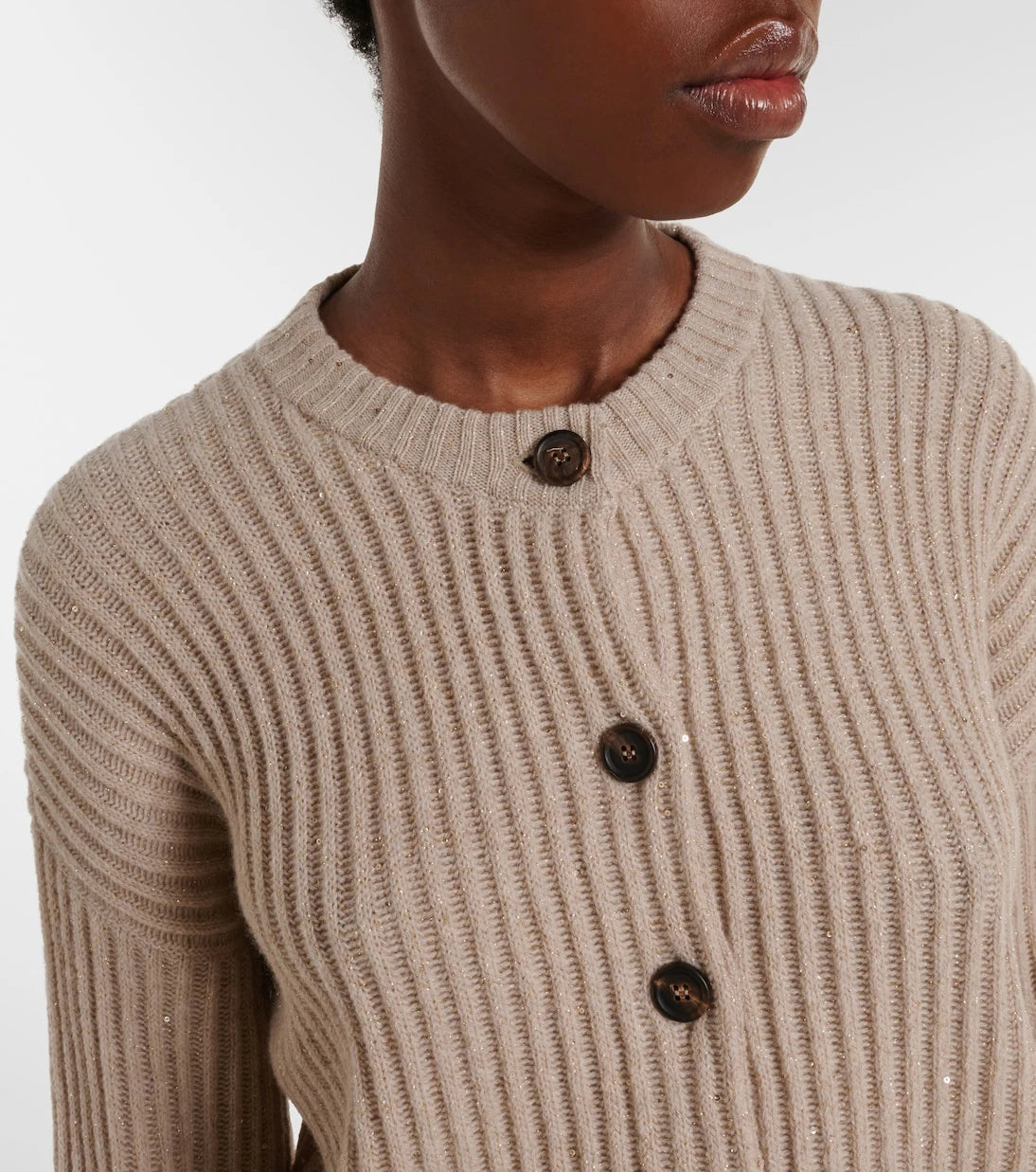 Brunello Cucinelli - Ribbed-knit cashmere and wool-blend cardigan