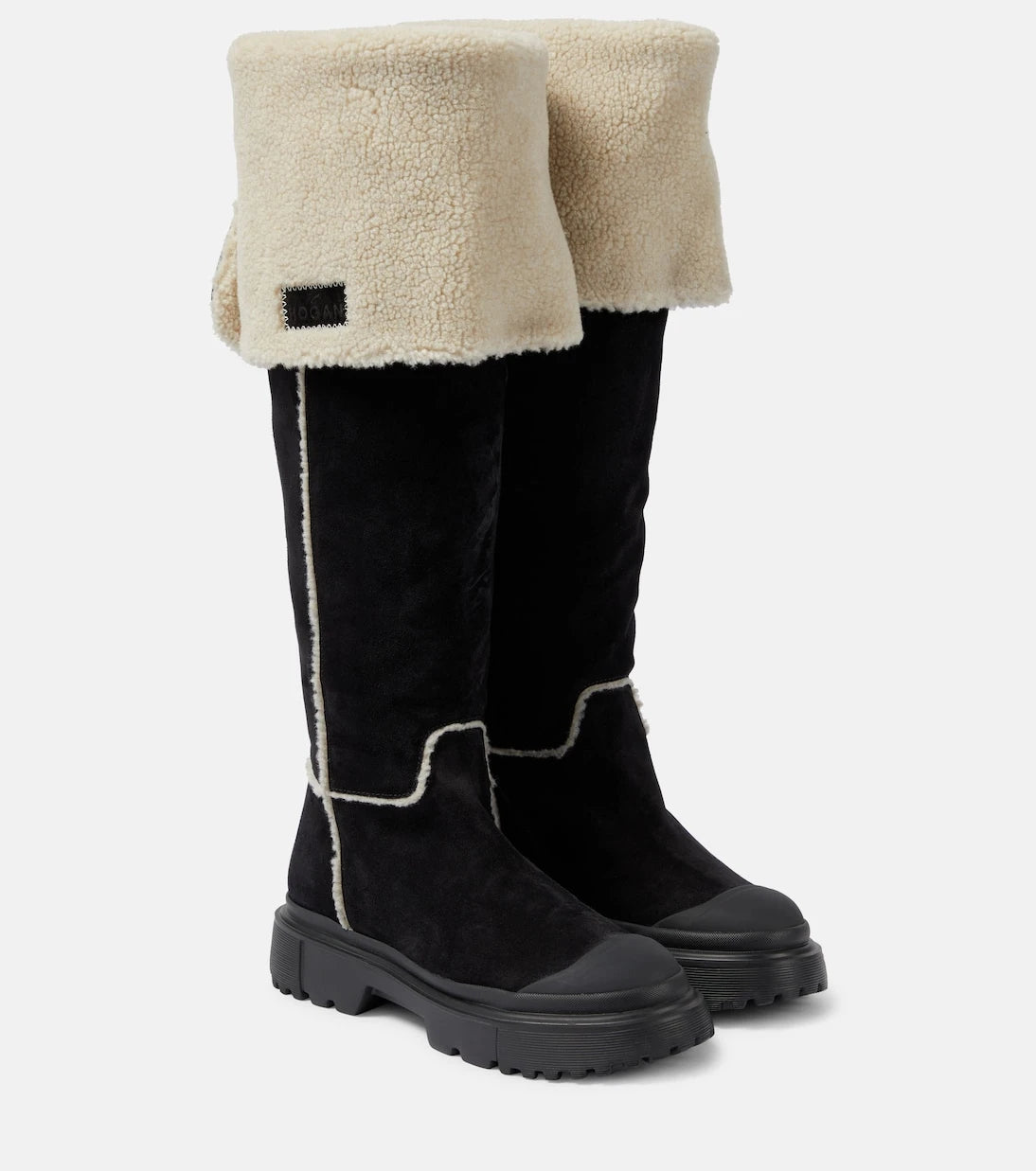 Hogan - H619 suede knee-high boots