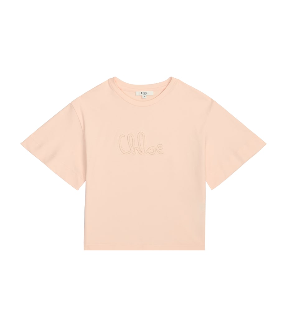 Chloé Kids Raised Logo T-Shirt (2-5 Years)
