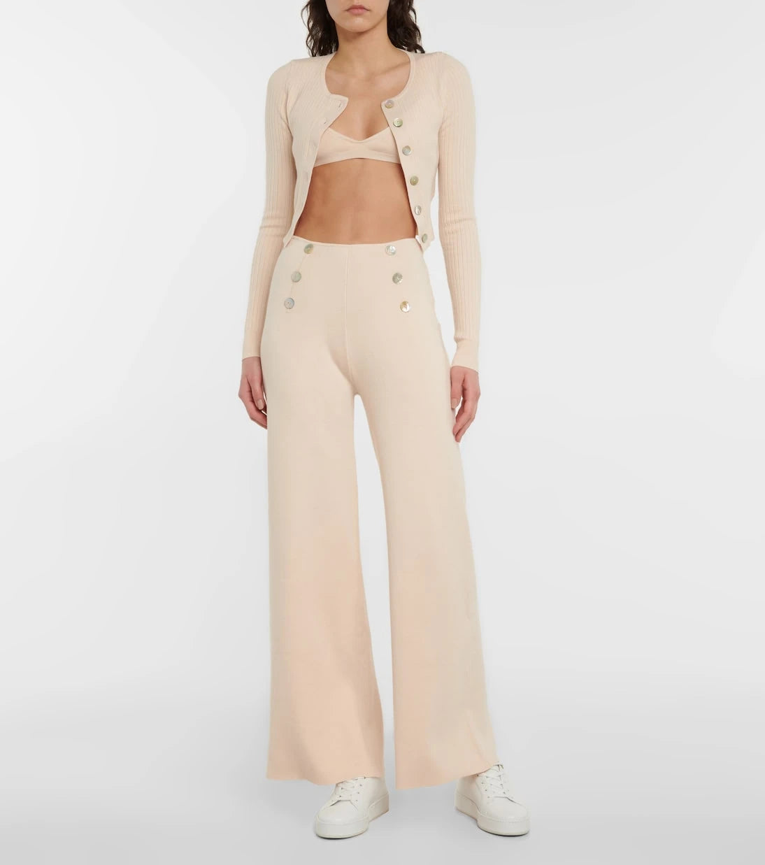 Live The Process - Neptune ribbed-knit wide-leg pants