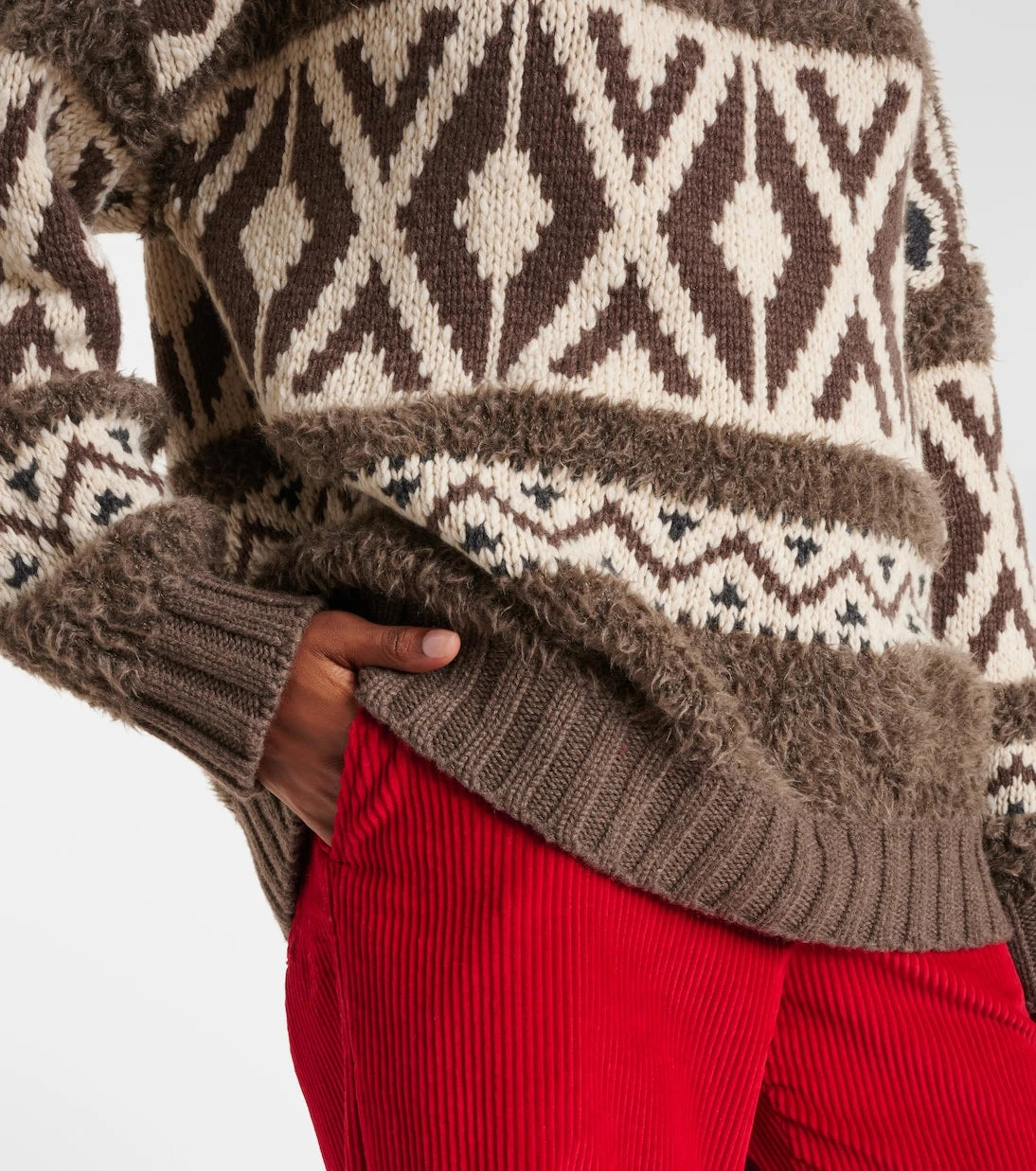 Brunello Cucinelli - Wool jacquard turtleneck sweater