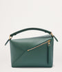 LOEWE Green Small Leather Puzzle Edge Top-Handle Bag