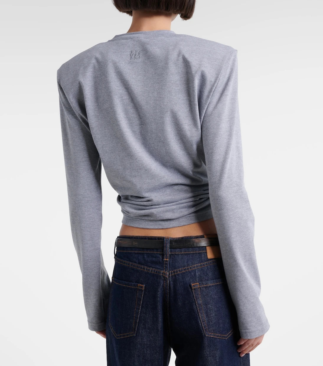 Magda Butrym - Cropped cotton-blend jersey top
