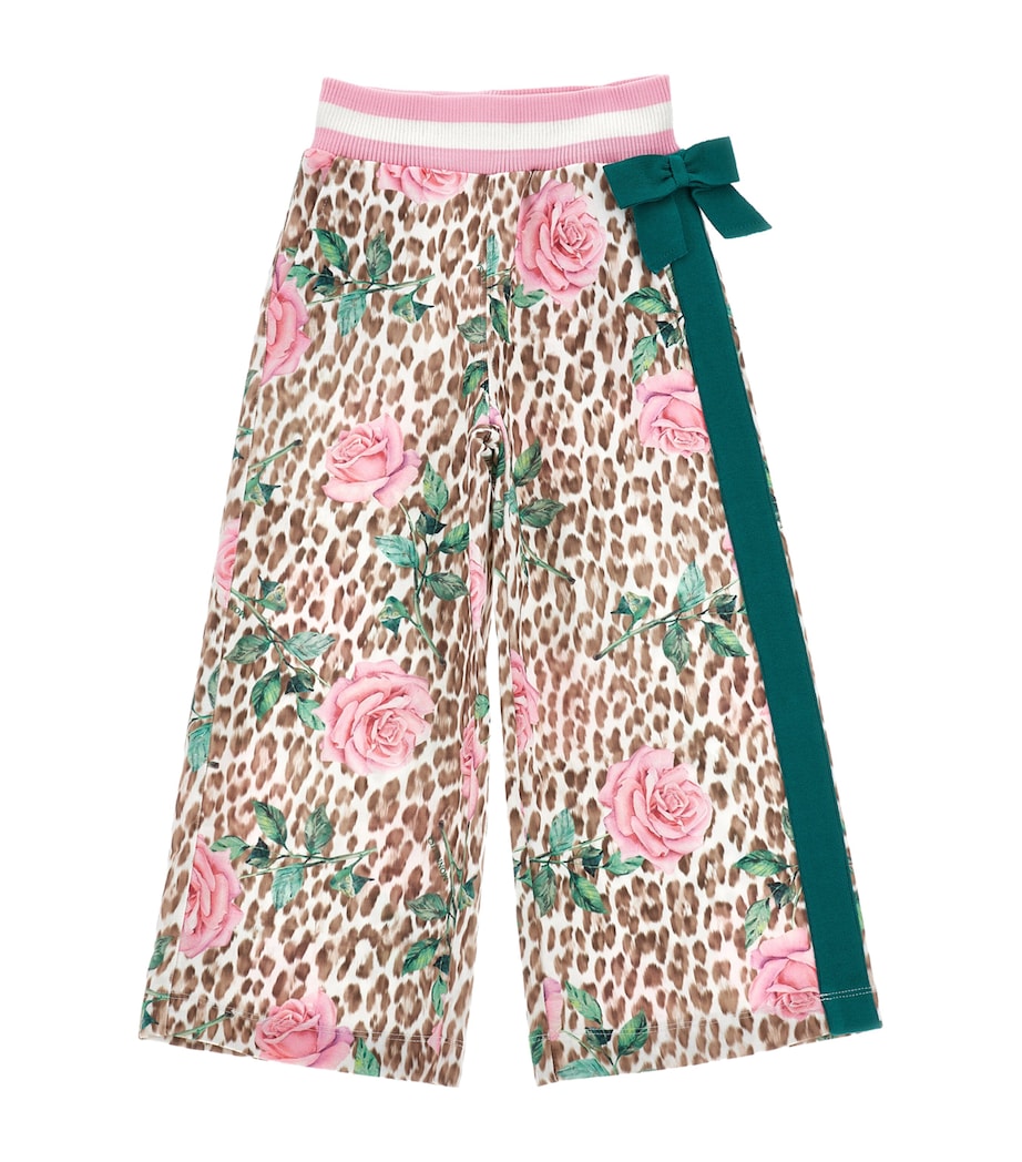 Monnalisa Leopard Rose Wide-Leg Sweatpants (2-12 Years)