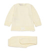 Paz Rodriguez Cotton Knitted Sweater and Leggings Set