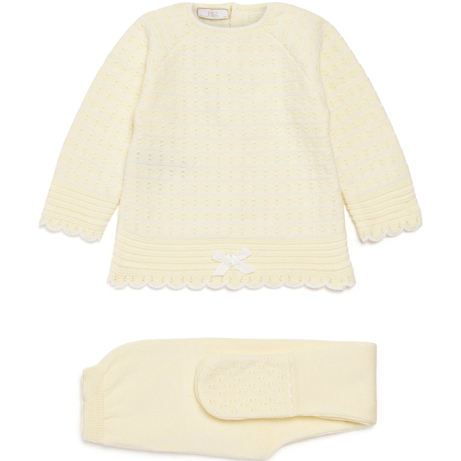 Paz Rodriguez Cotton Knitted Sweater and Leggings Set