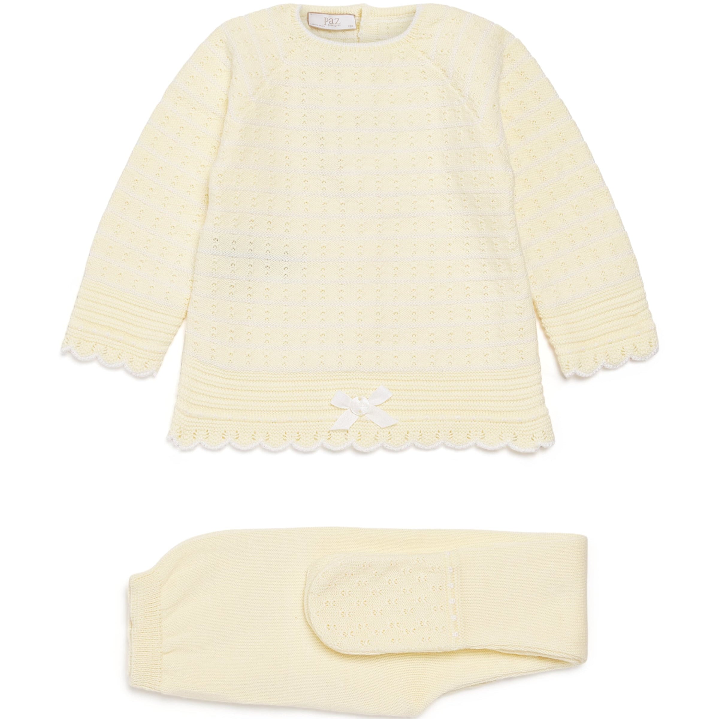 Paz Rodriguez Cotton Knitted Sweater and Leggings Set