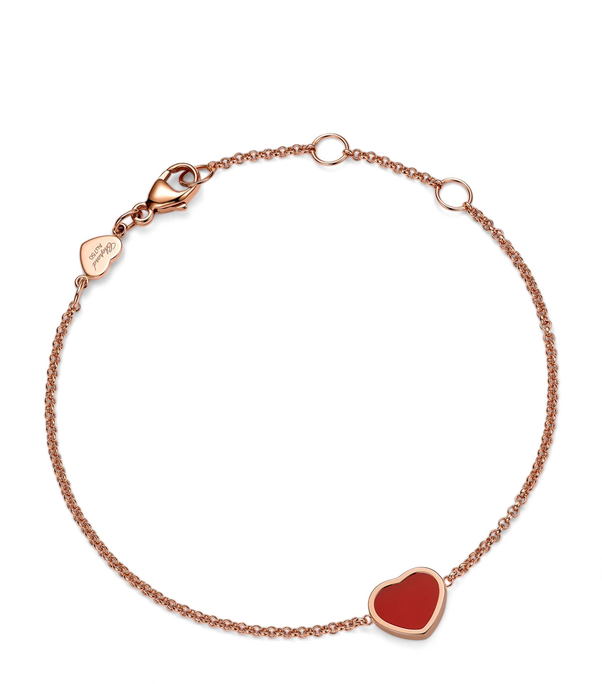 Rose Gold and Carnelian My Happy Hearts Bracelet