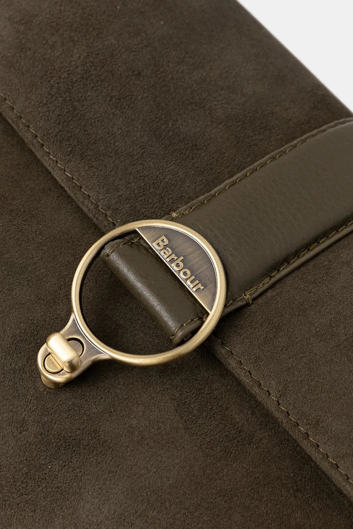 Велурена чанта Barbour Rosa