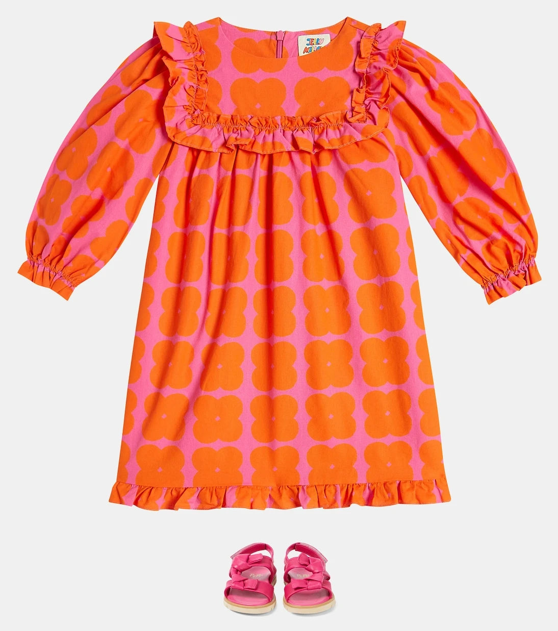 Jellymallow - Clover ruffle-trimmed cotton dress