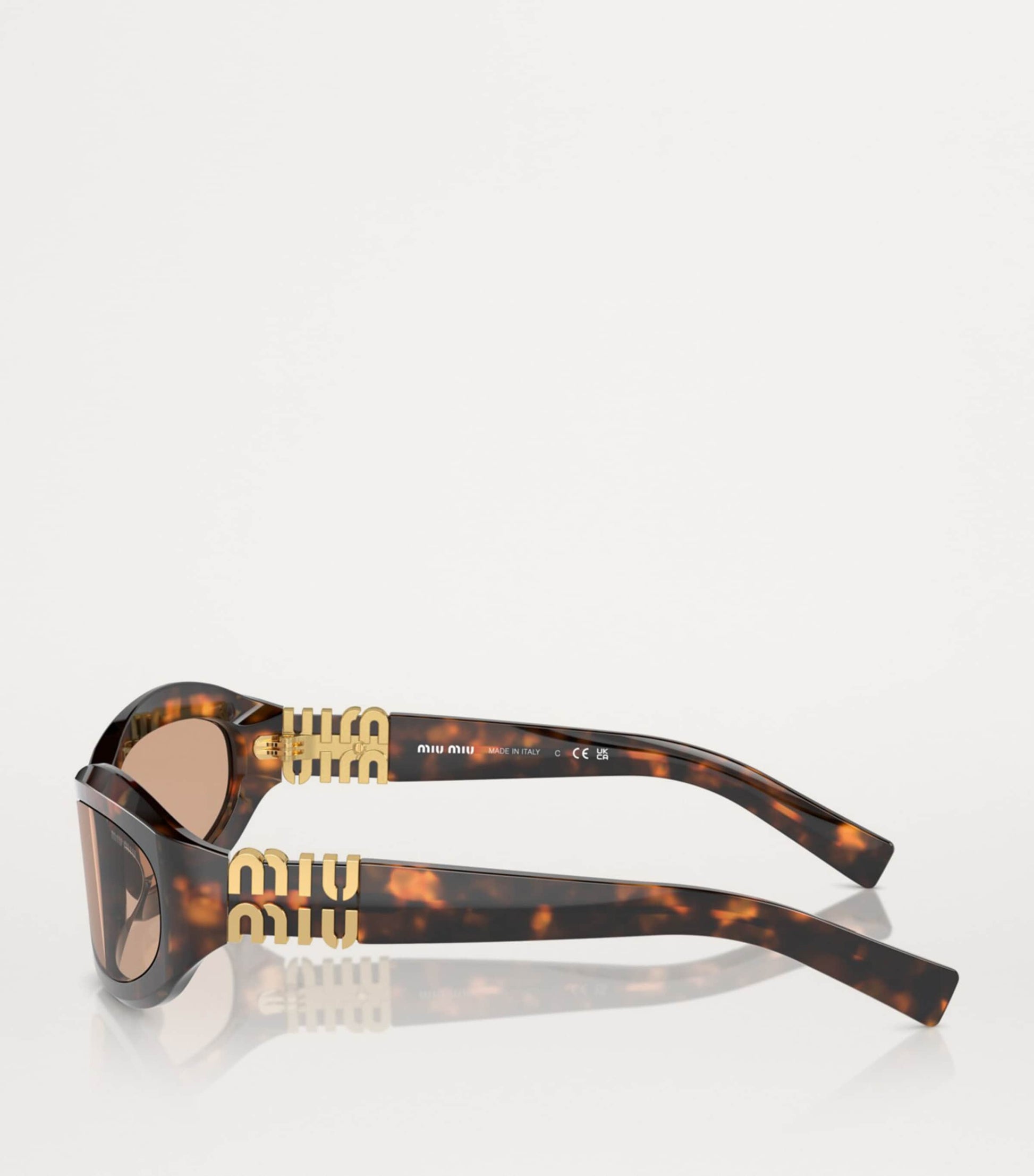 Brown Acetate Cat Eye MU14ZS Sunglasses