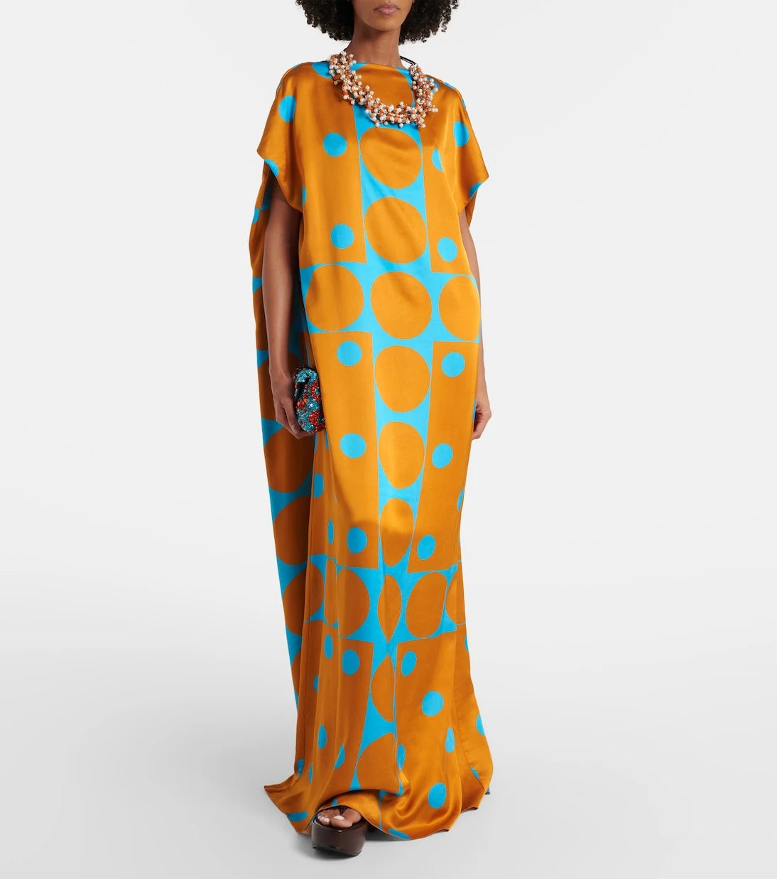 Dries Van Noten - Printed satin maxi dress