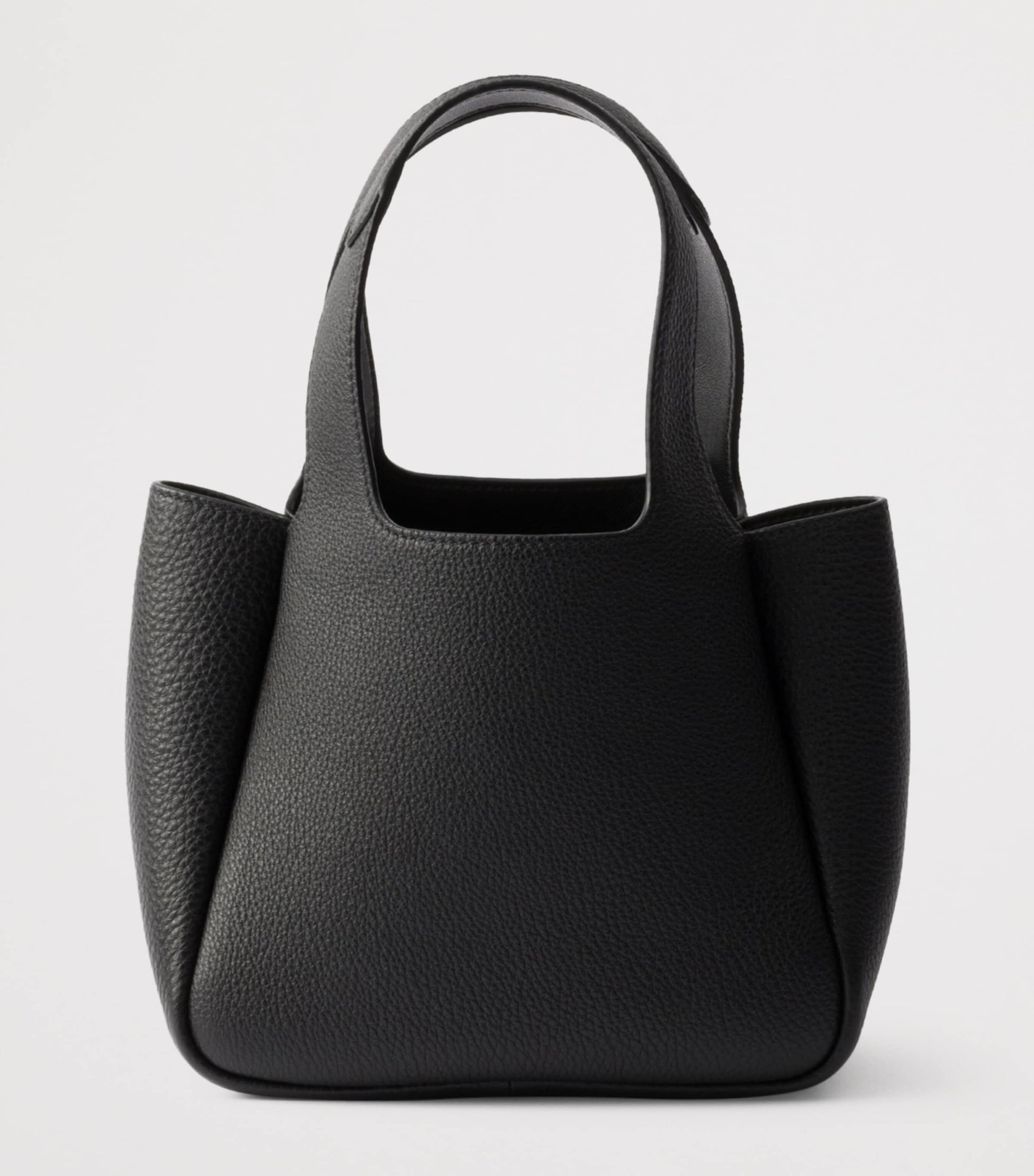 Black Mini Leather Top-Handle Bag
