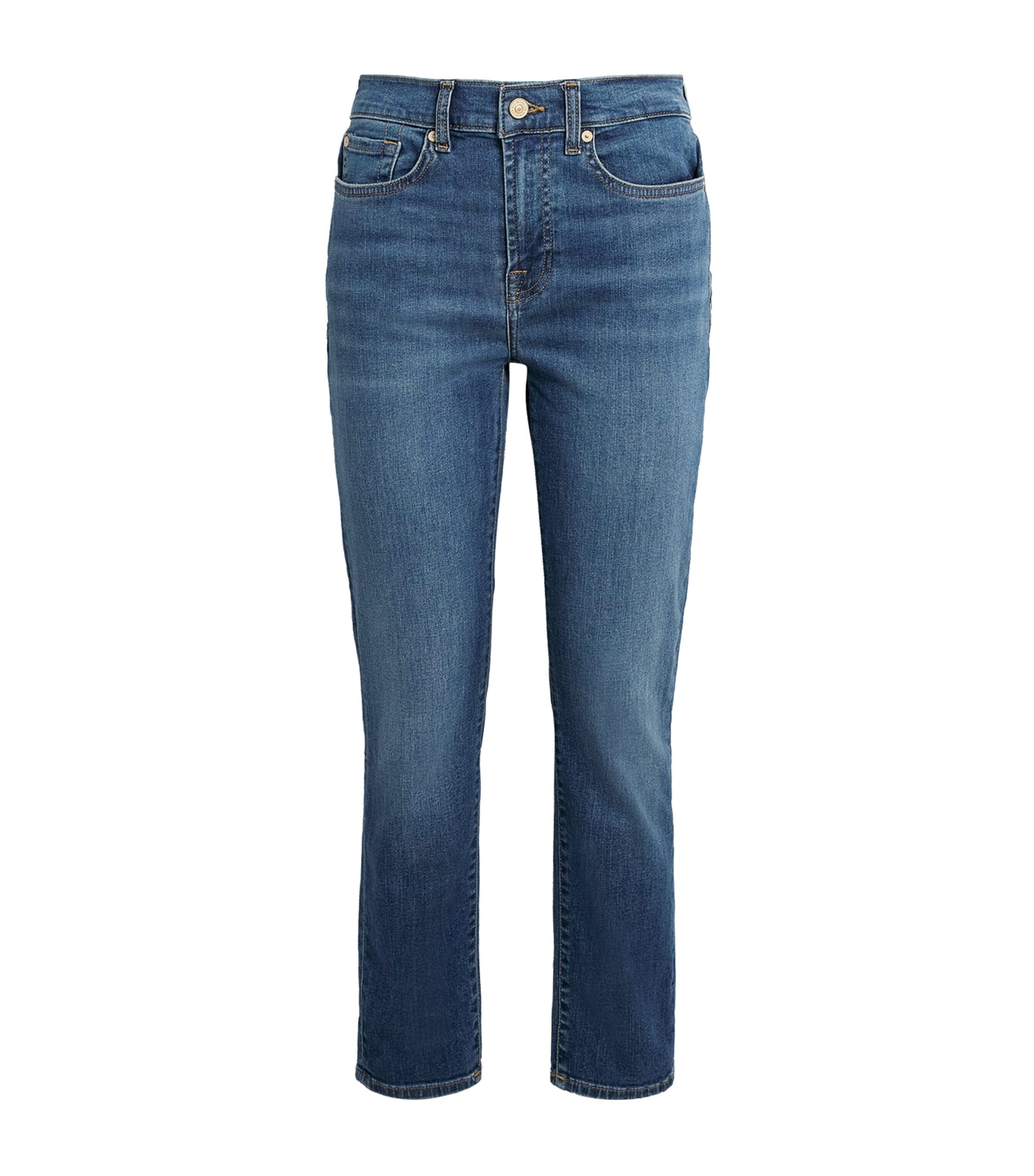 7 For All Mankind Blue Slim Illusion Relaxed Skinny Jeans