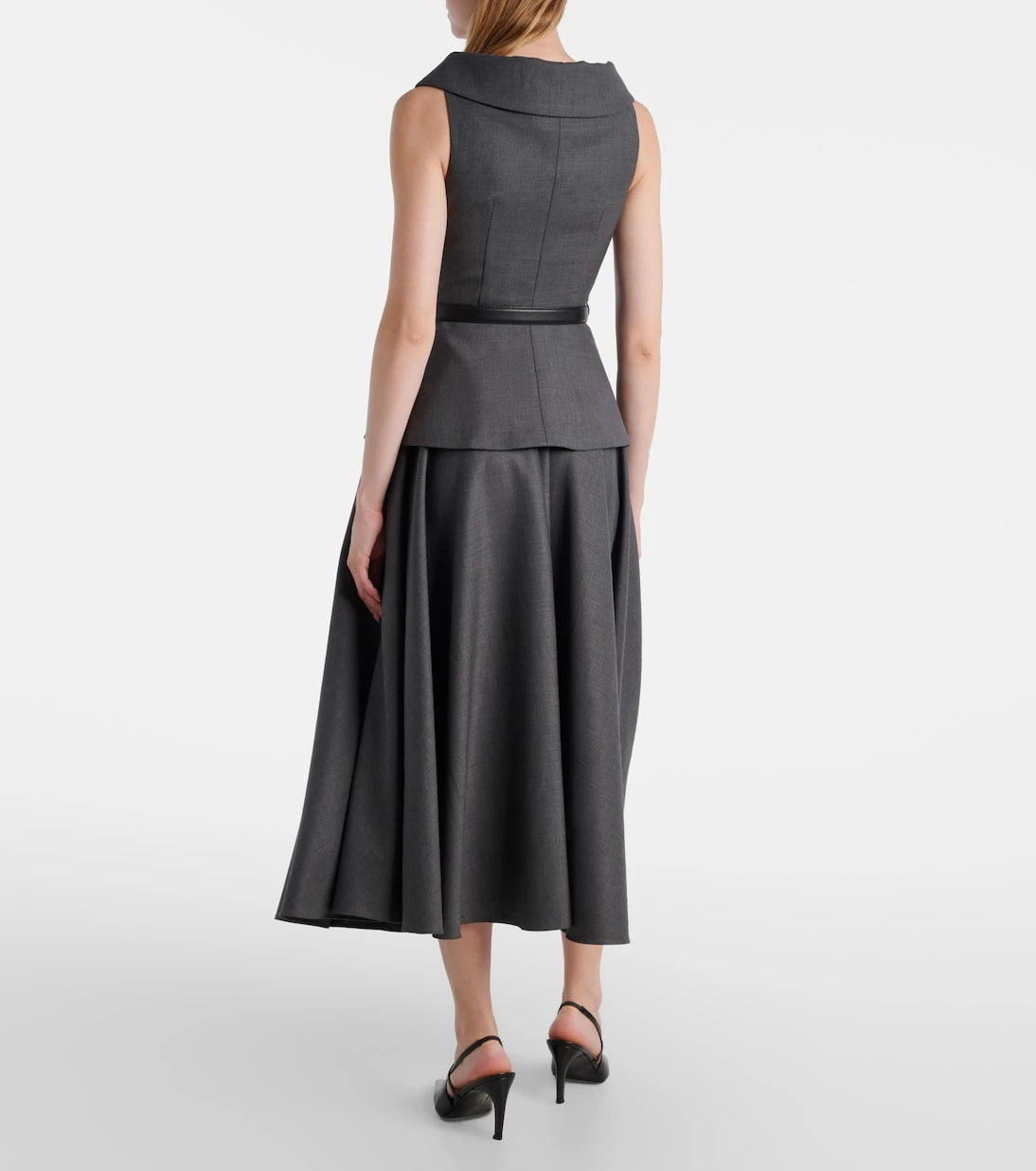 Self-Portrait - Wool-blend midi dress
