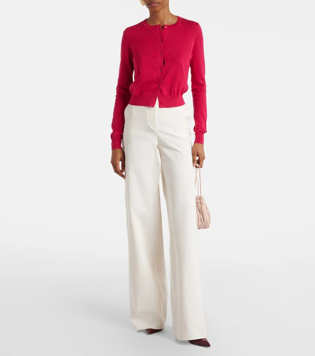 Carolina Herrera - Cropped silk and cotton cardigan