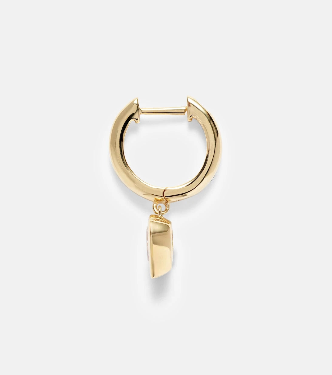 Shay Jewelry - 18kt gold single huggie with diamonds
