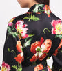 Black Silk Floral Robe