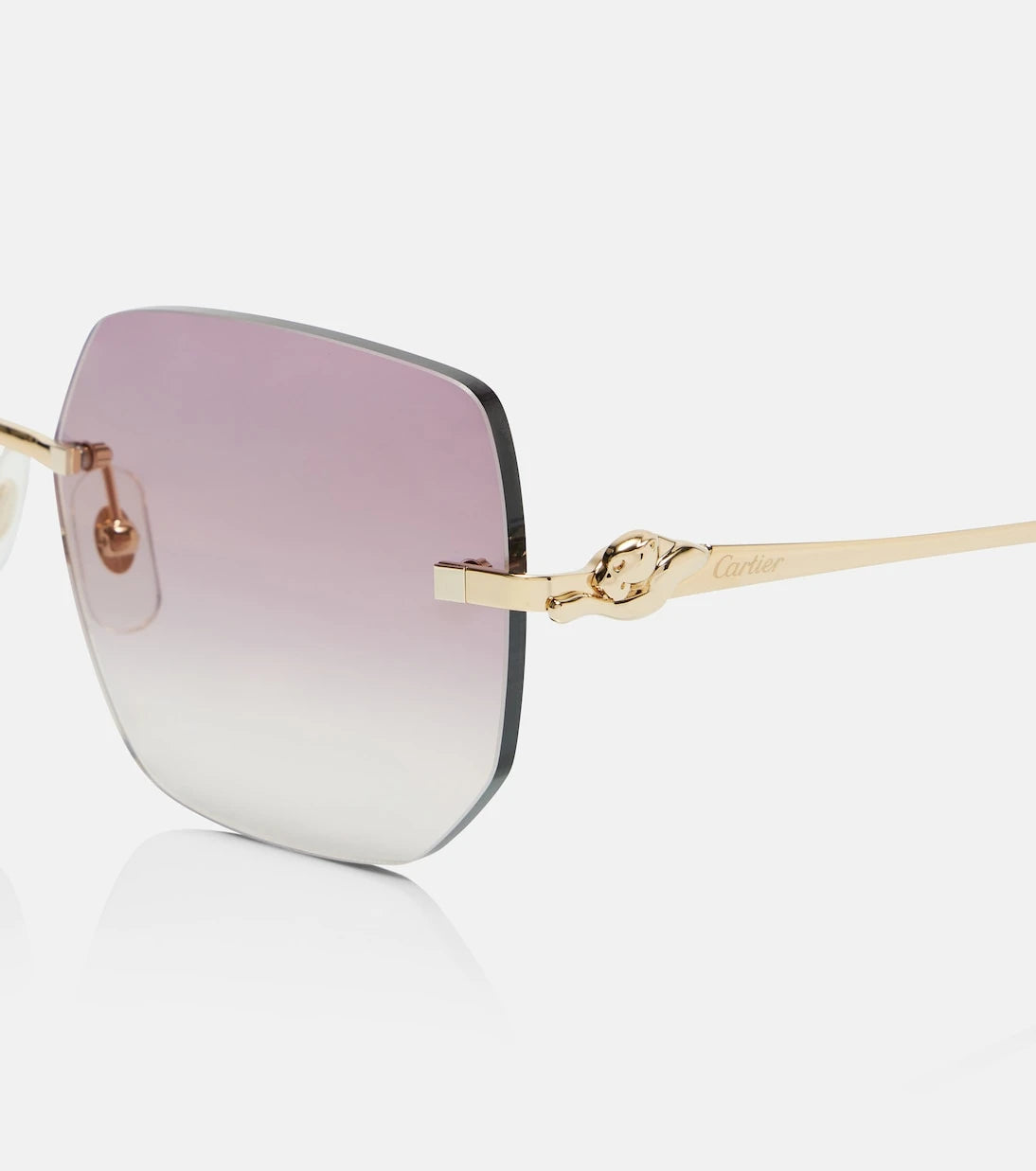 مجموعة نظارات كارتييه - نظارة شمسية Panthère De Cartier مربعة