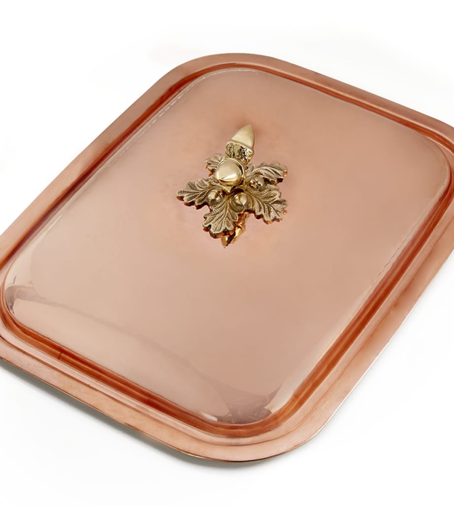 Historia Hammered Copper Oval Casserole (38cm)