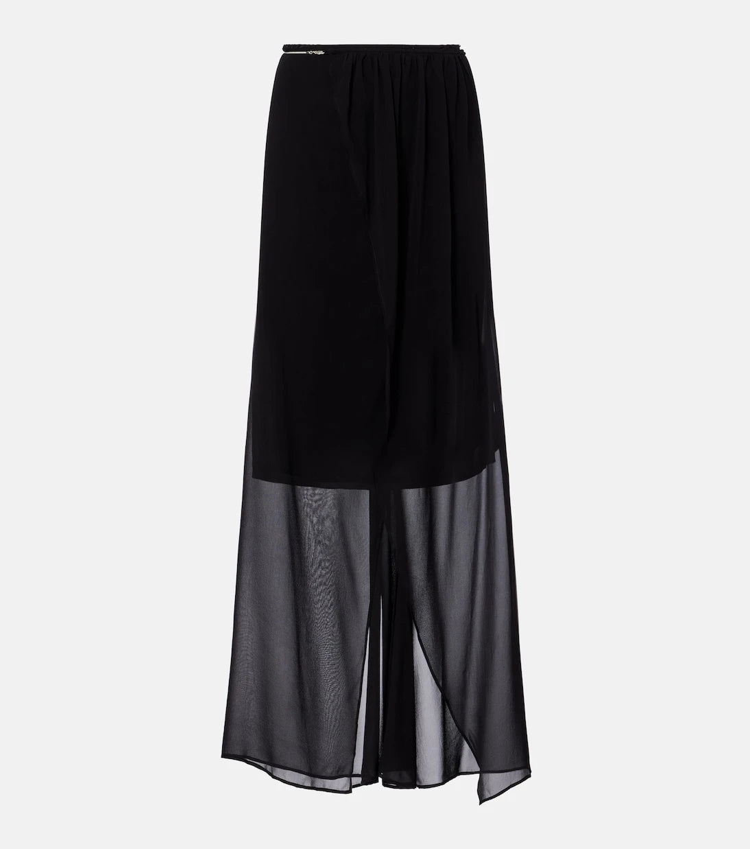 Christopher Esber - Chain-detail silk georgette wrap skirt