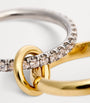 Mixed Gold and Diamond Halley Ring