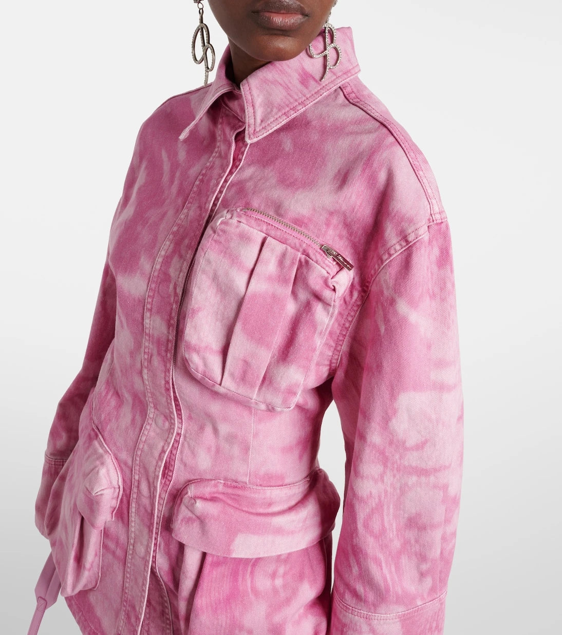 Blumarine - Camouflage denim cargo jacket
