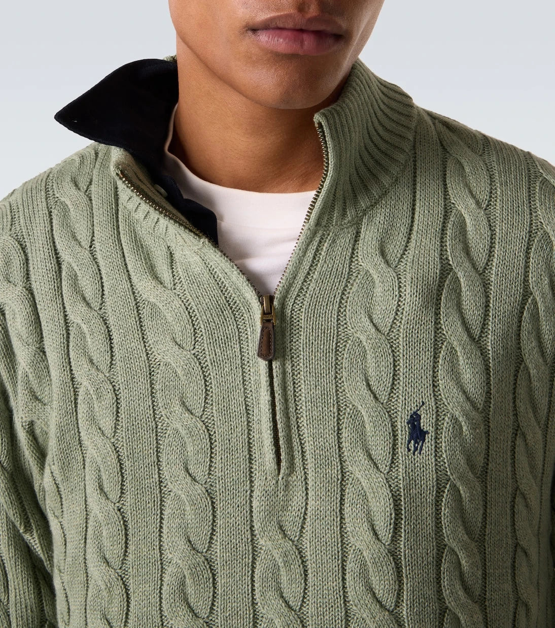 Polo Ralph Lauren - سترة قطنية بنقشة الكابل