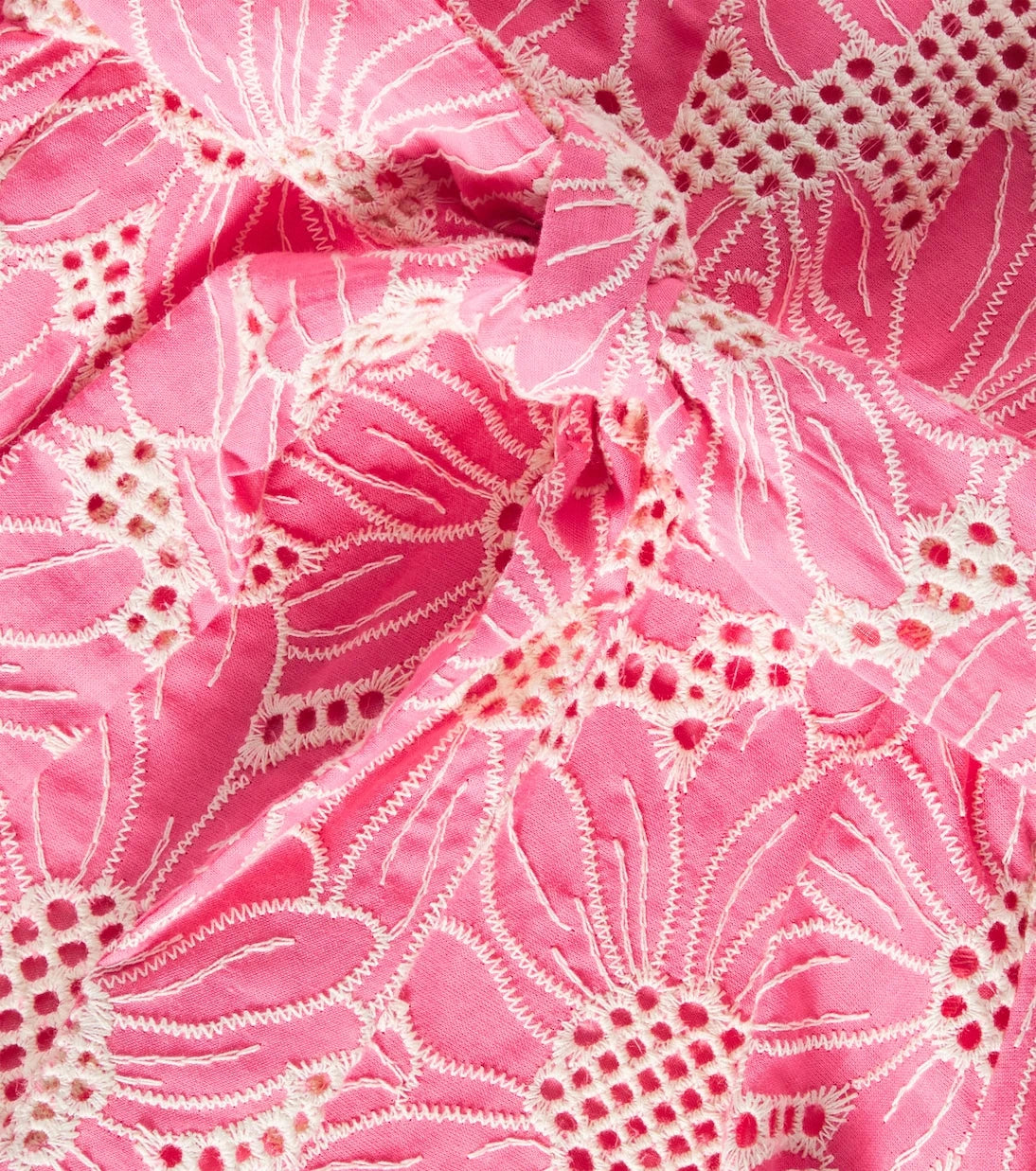 Patachou - Embroidered cotton voile dress