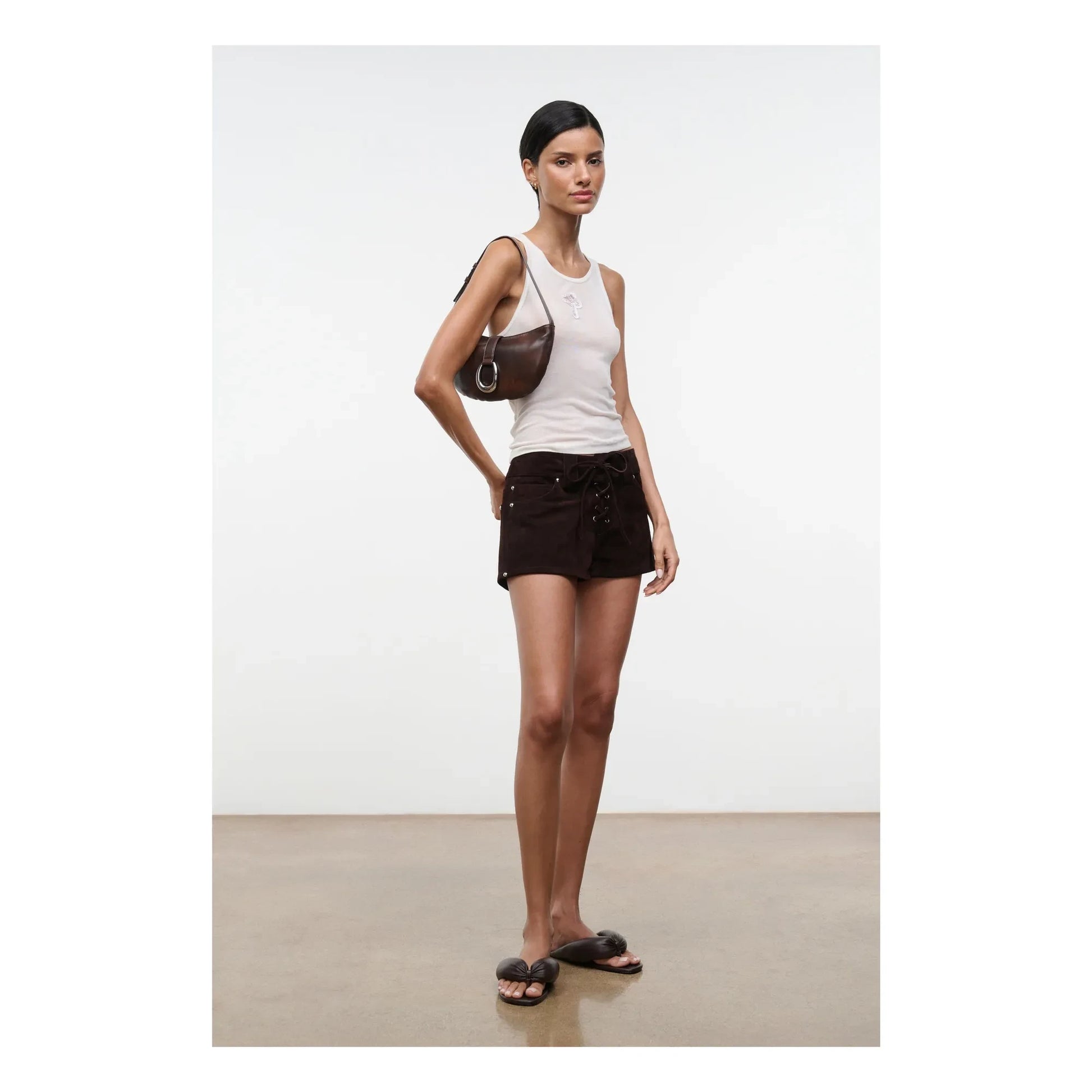 Staud - Harlow Crescent Leather bag | Coffee