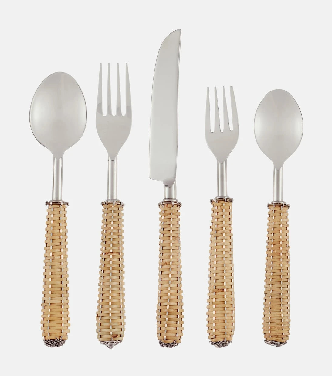 Les-Ottomans - Rattan flatware set
