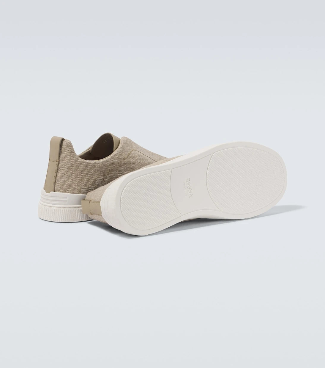 Zegna - حذاء رياضي قماشي Triple Stitch