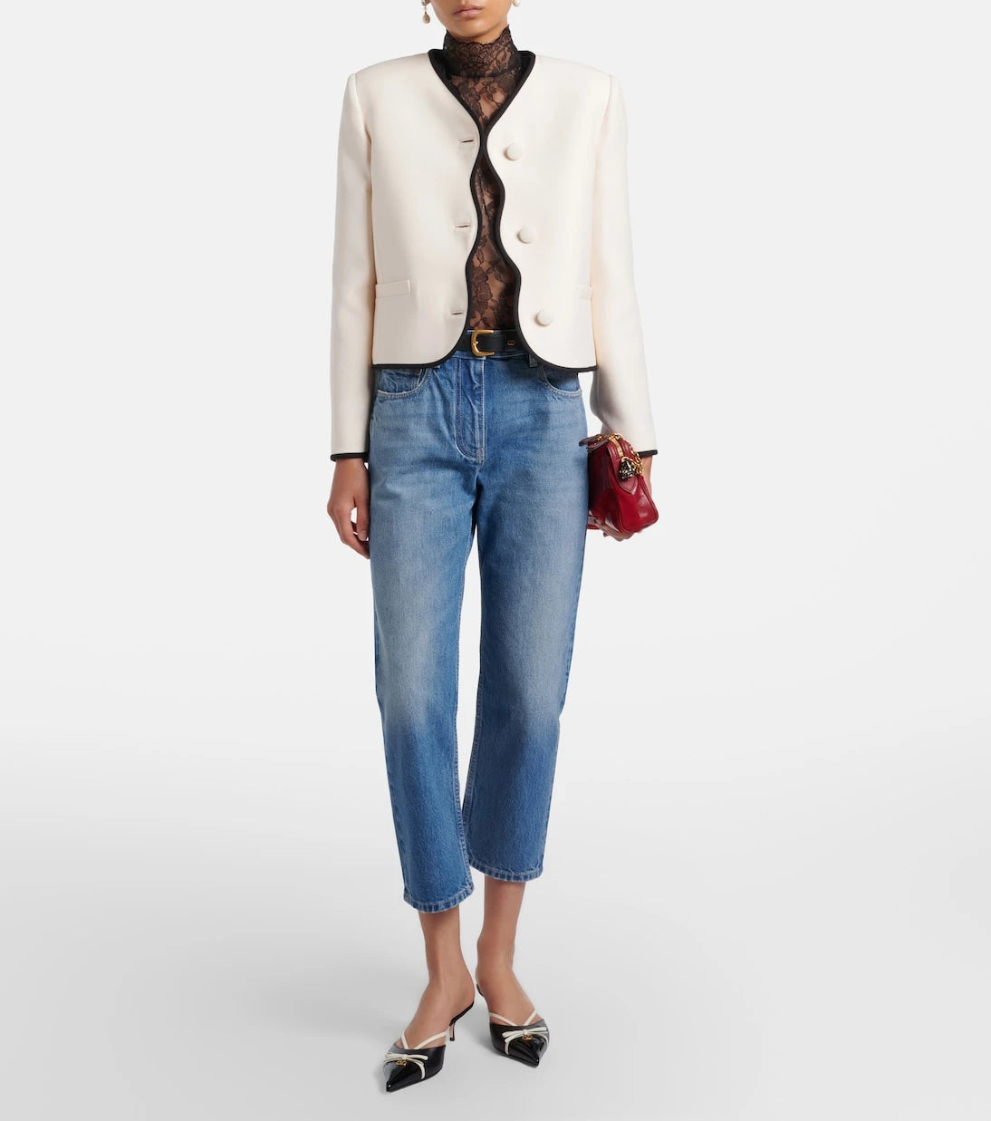 Valentino - Faded straight jeans