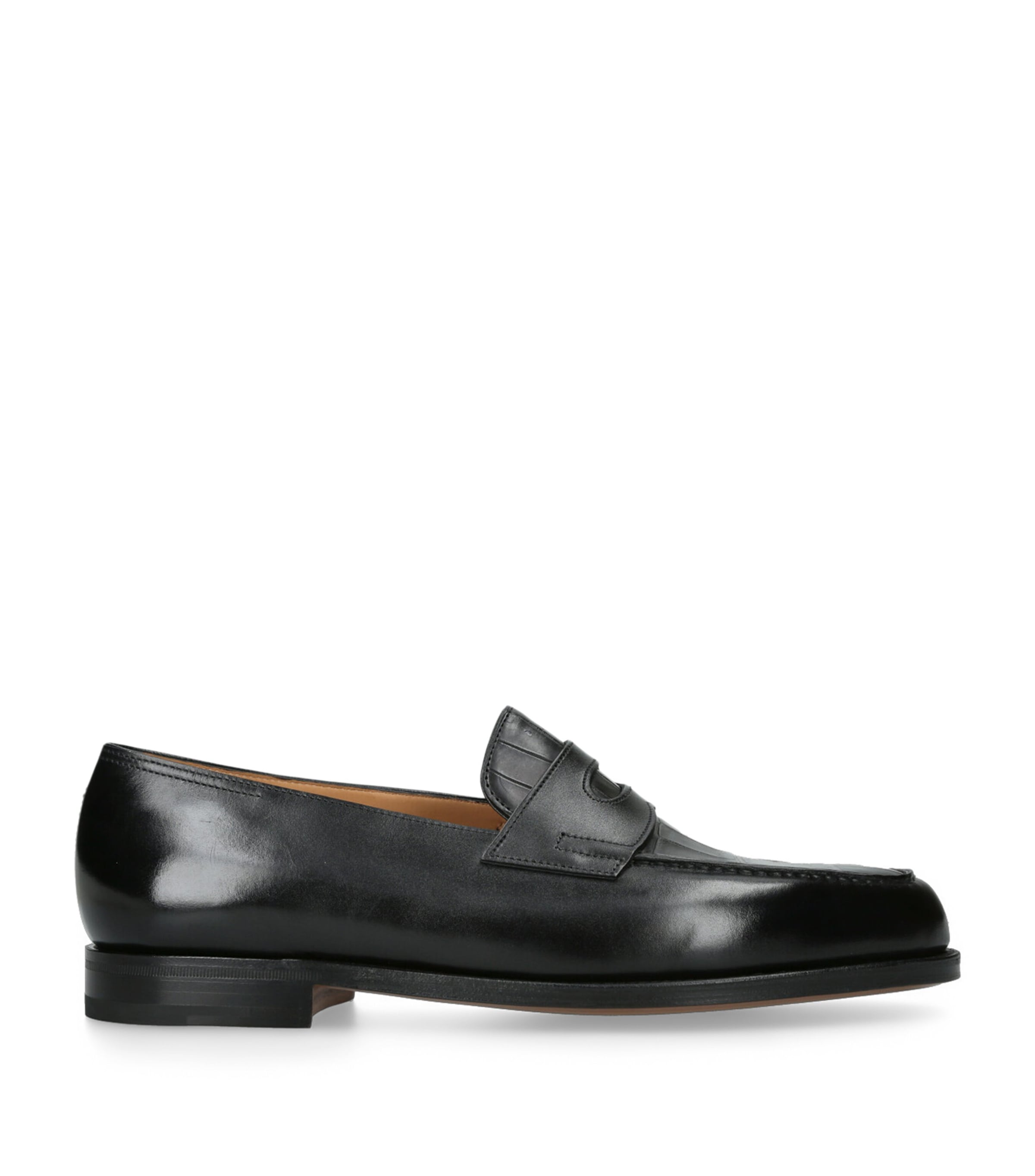 Croc-Embossed Leather Lopez Loafers