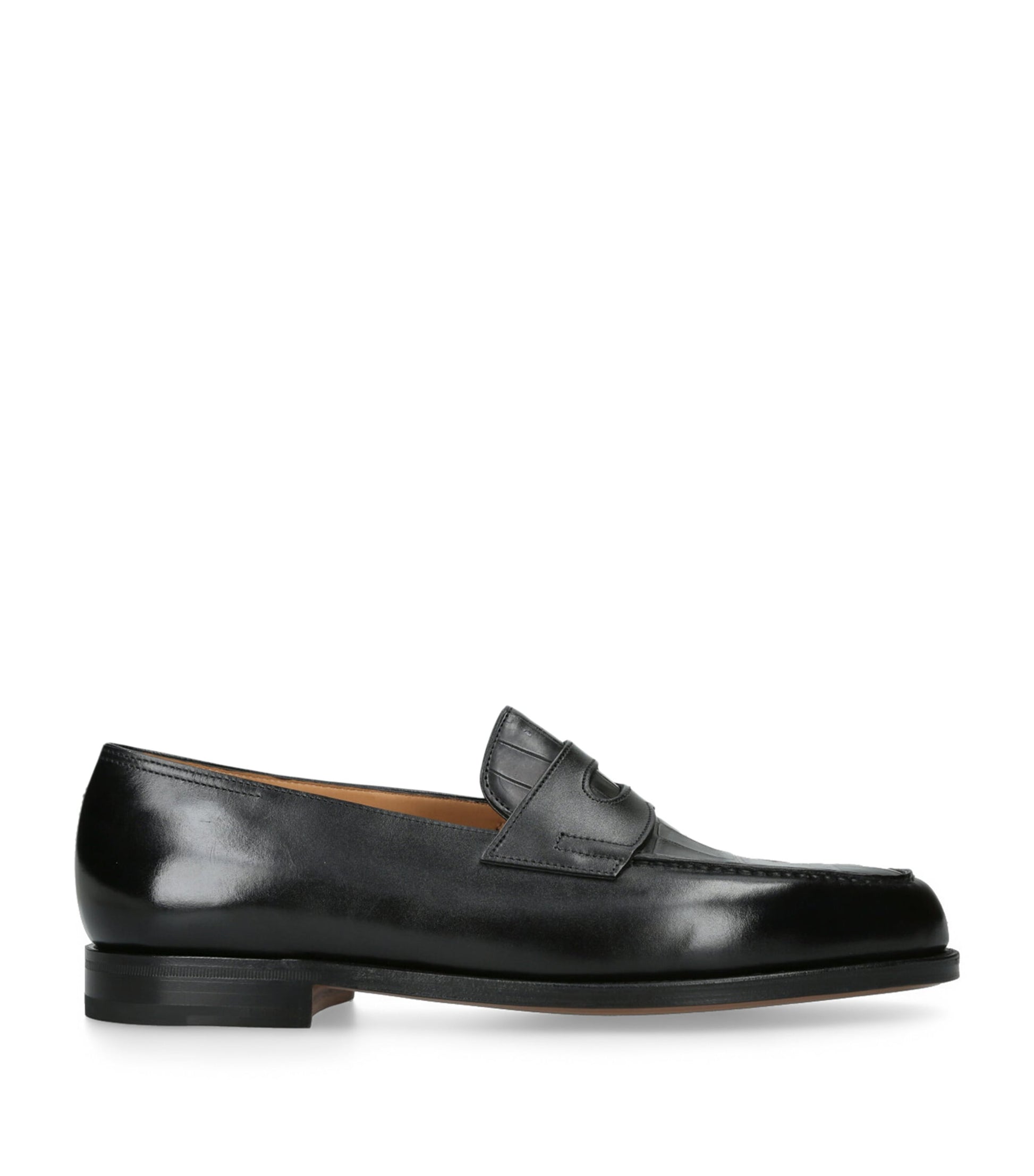 Croc-Embossed Leather Lopez Loafers