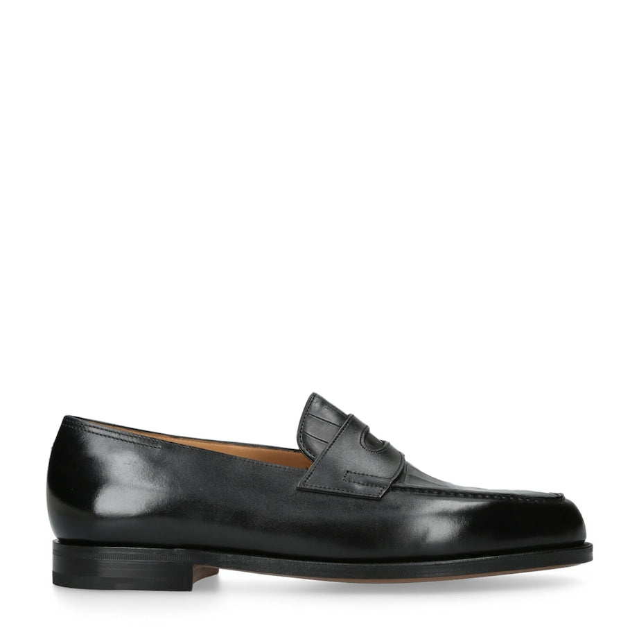 Croc-Embossed Leather Lopez Loafers