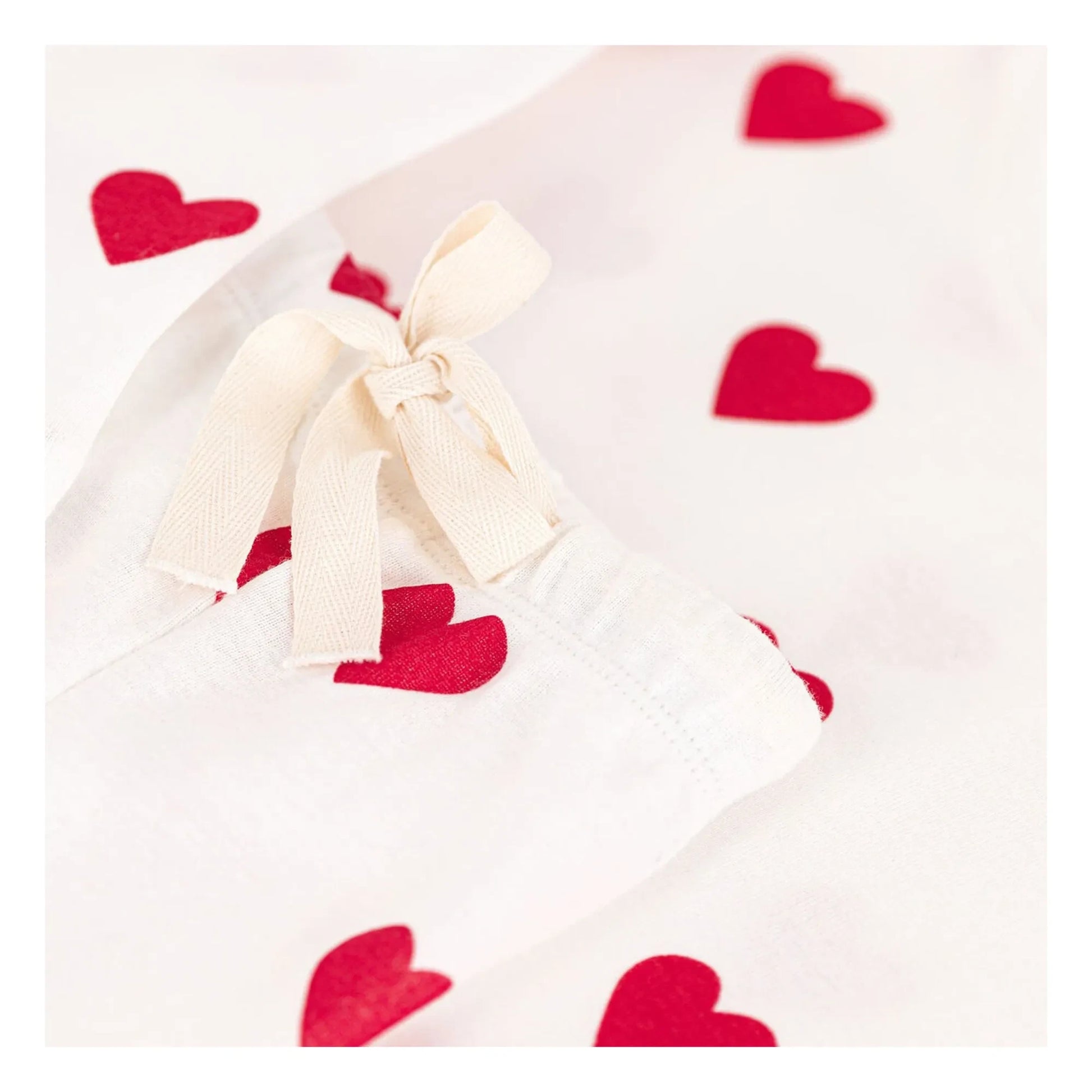Petit Bateau - Pyjama Short Cœurs - Women's collection  | White