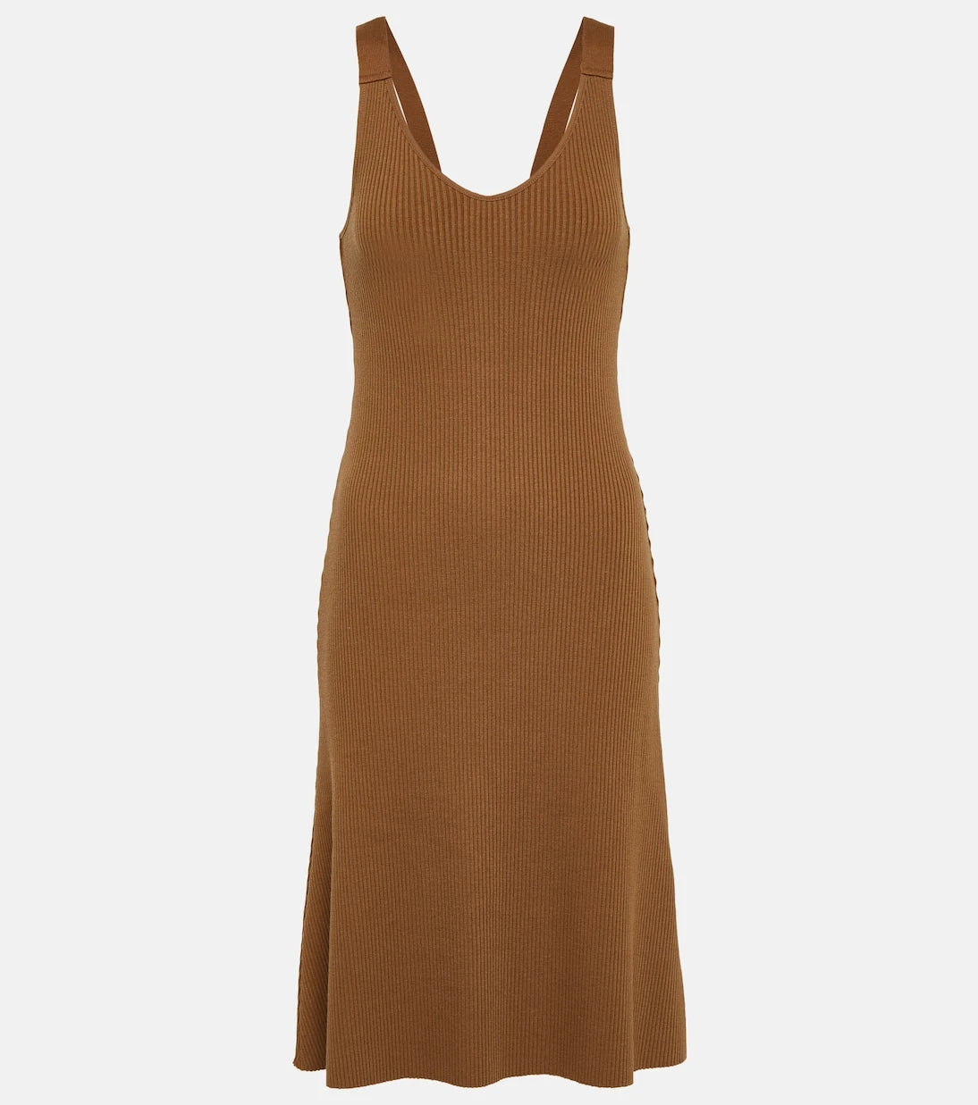 Vince - Ribbed-knit cotton-blend midi dress