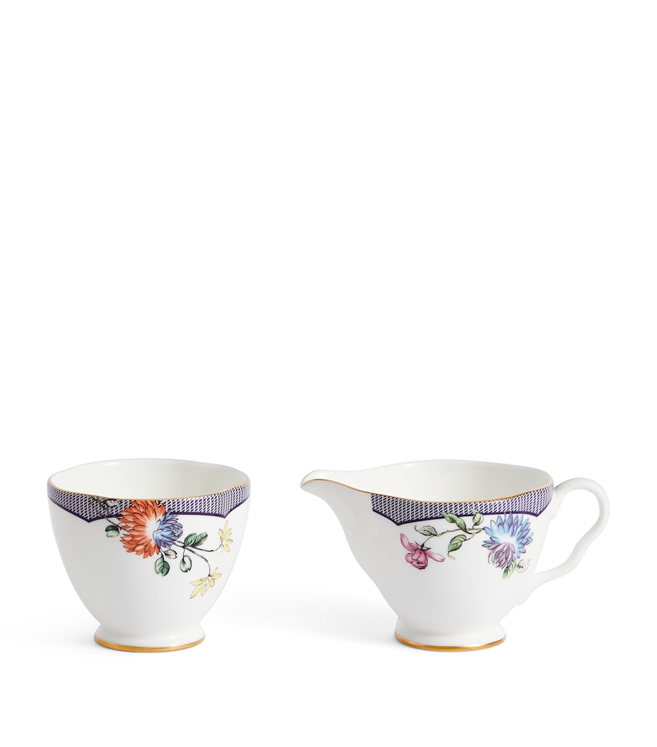 Fortune Sugar Bowl and Creamer Set