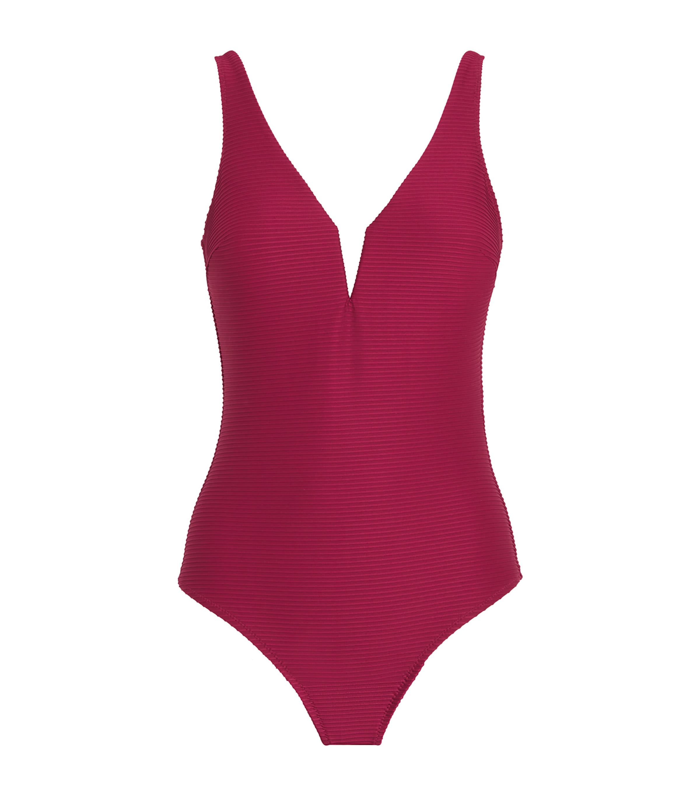 Ribbed Cassis Swimsuit