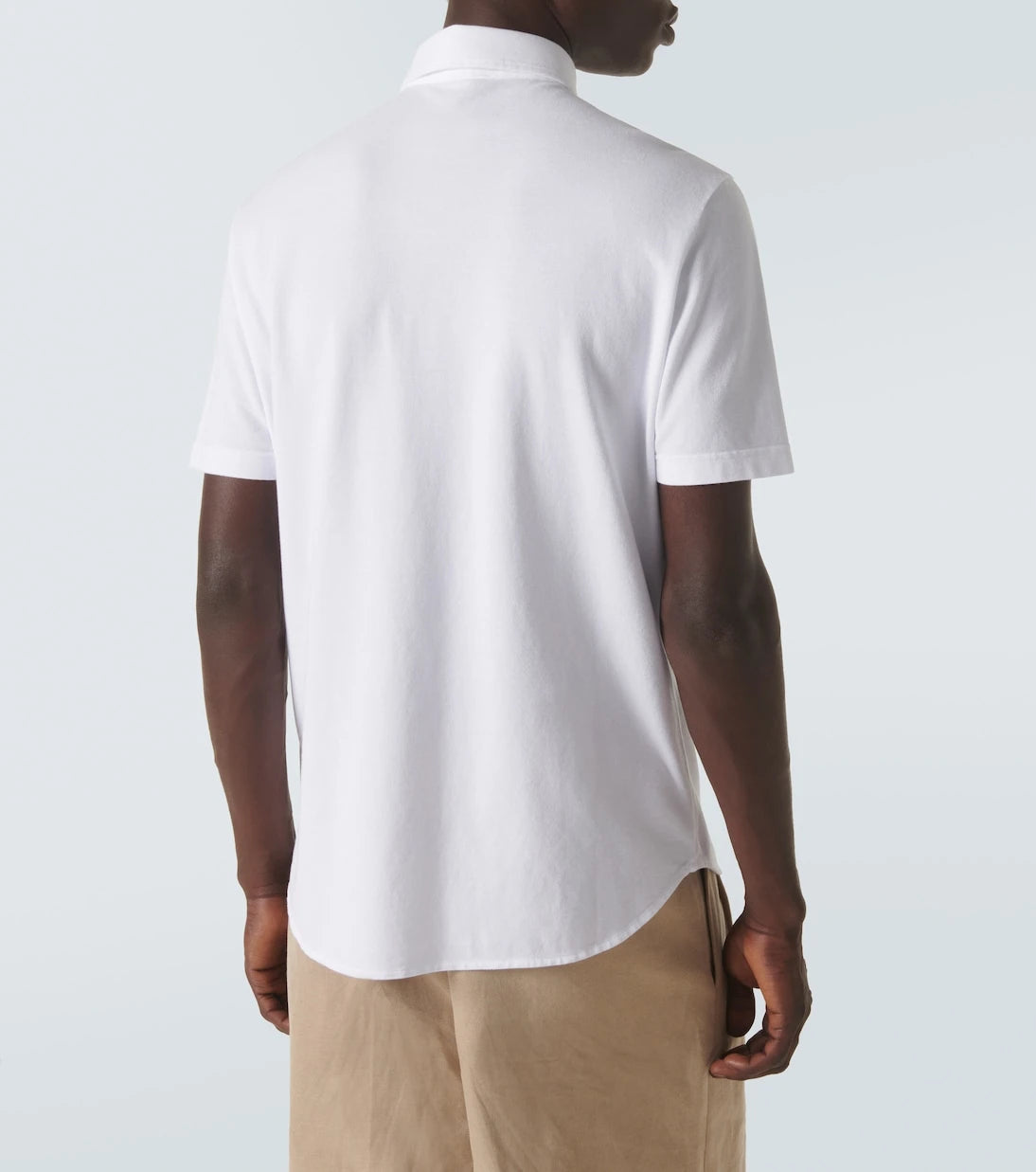Loro Piana - قميص بولو من القطن المنسوج