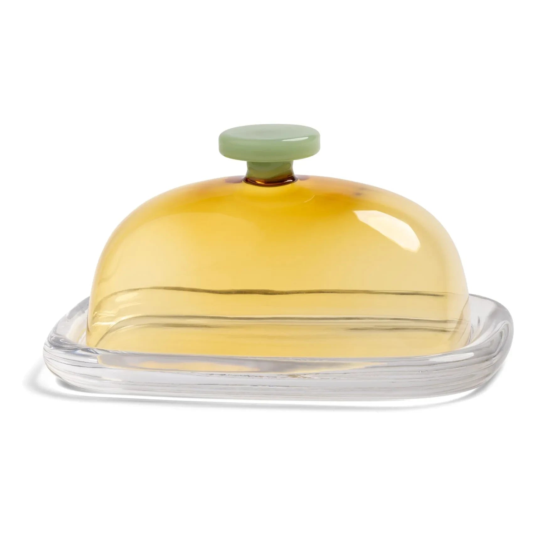 &Klevering - Glass butter dish Canteen | Yellow
