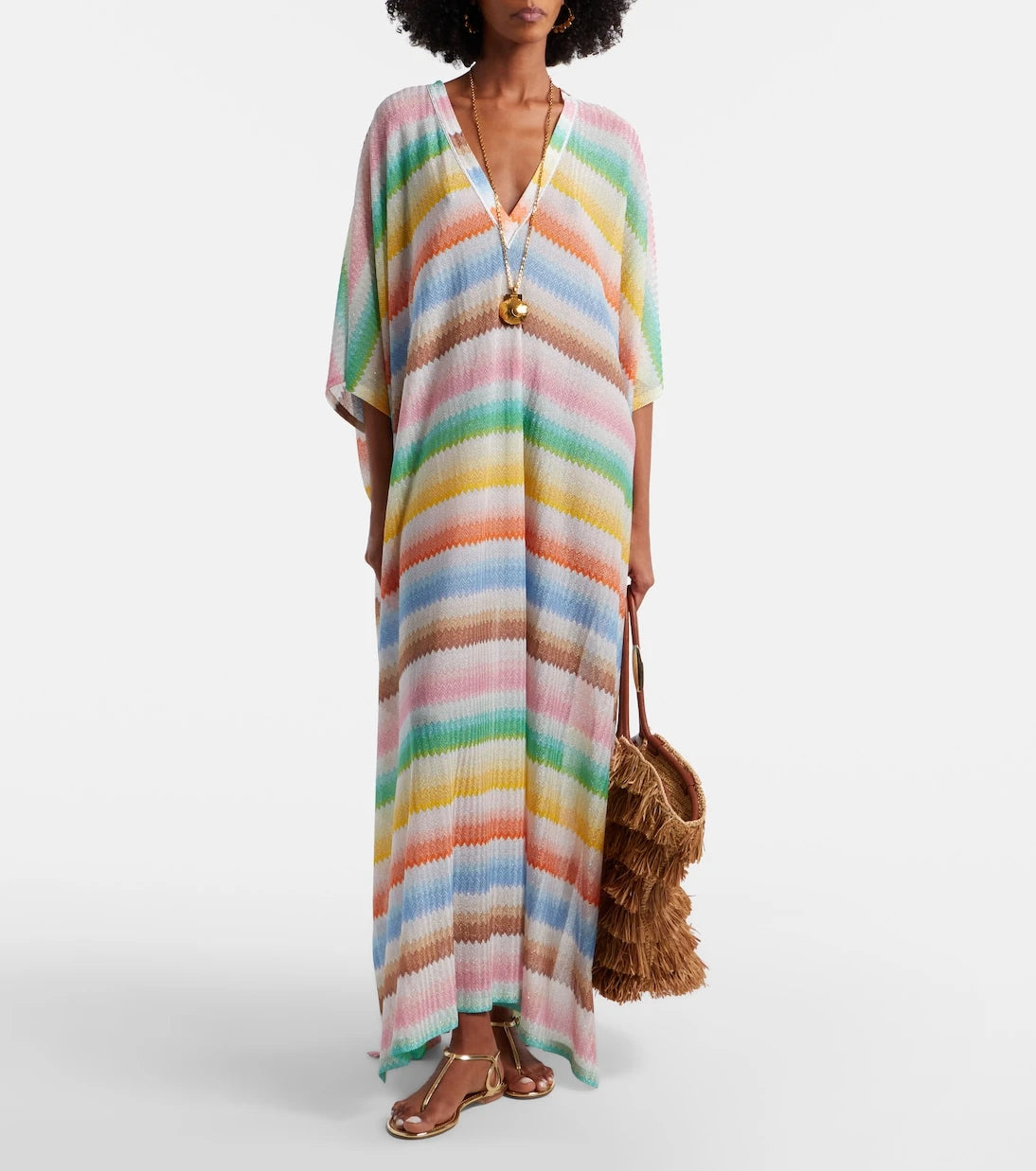 Missoni - غطاء شاطئ منسوج بنمط متعرج