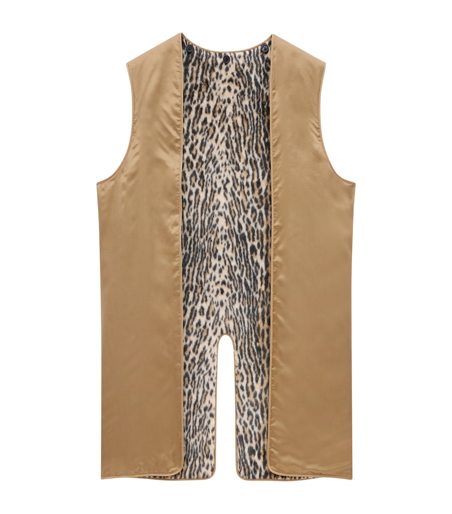 Saint Laurent Beige Cotton Gabardine Faux-Fur Lined Overcoat