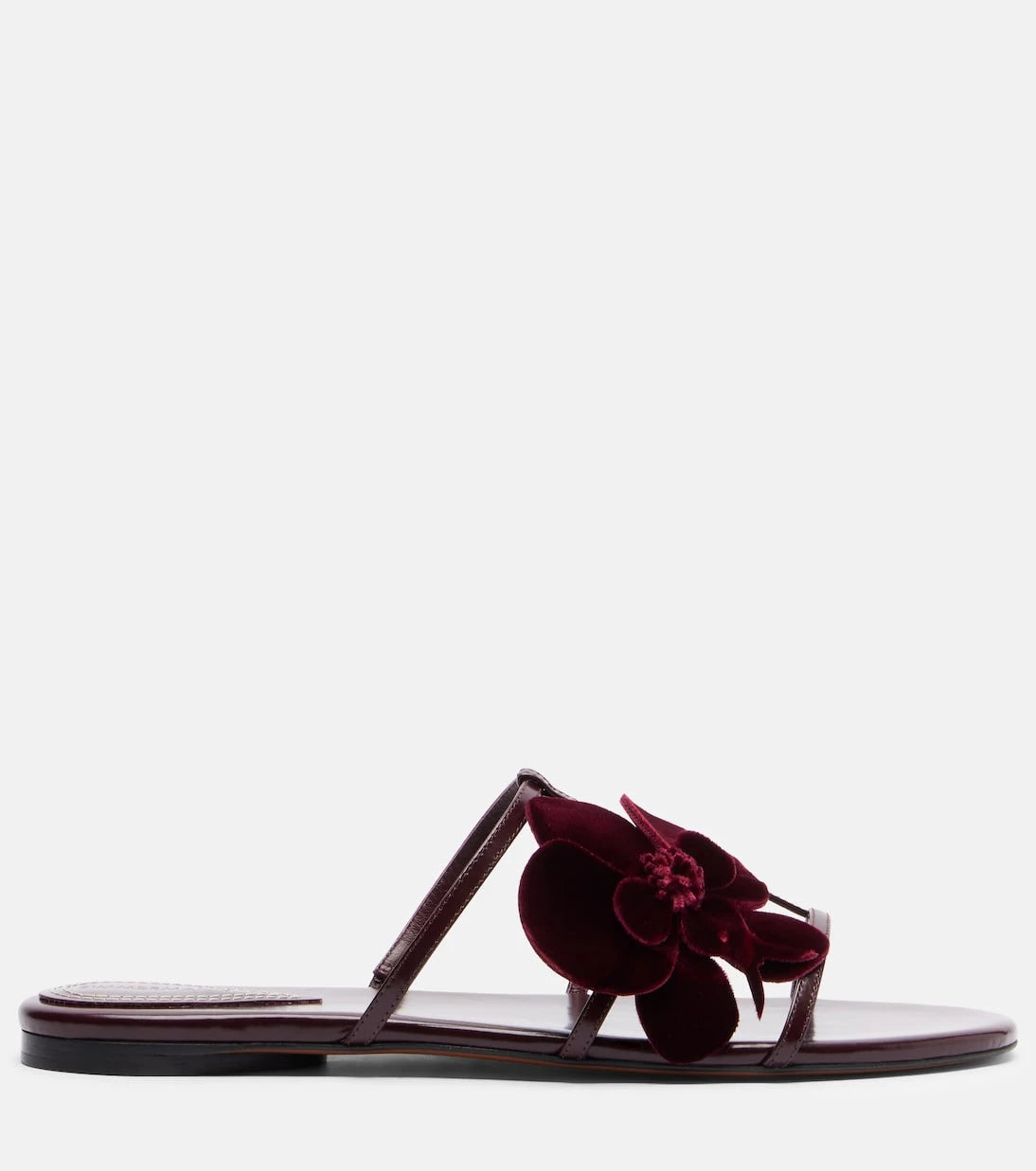 Zimmermann - Orchid floral-appliqué leather sandals