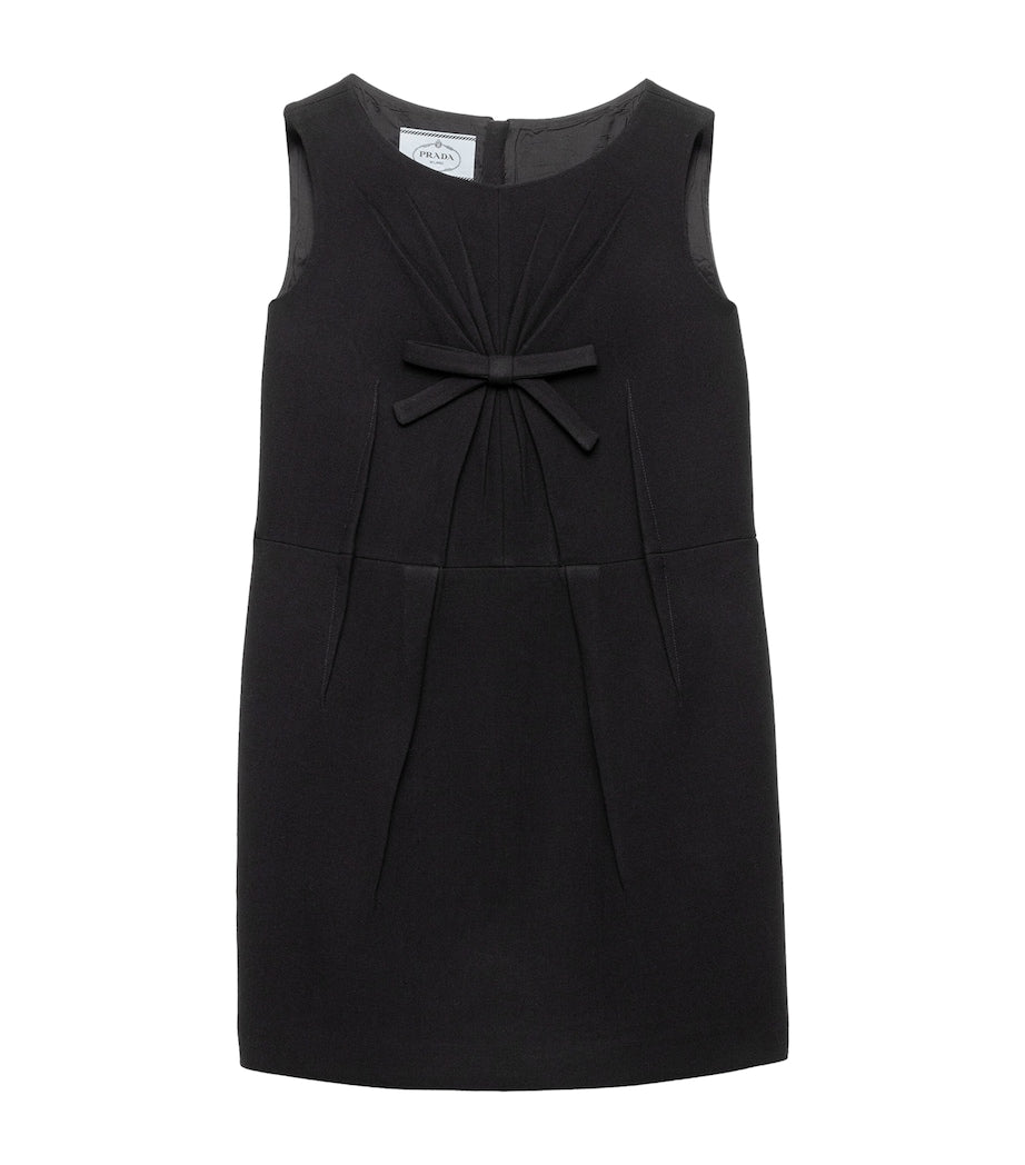 Prada Black Wool Natté Sleeveless Mini Dress