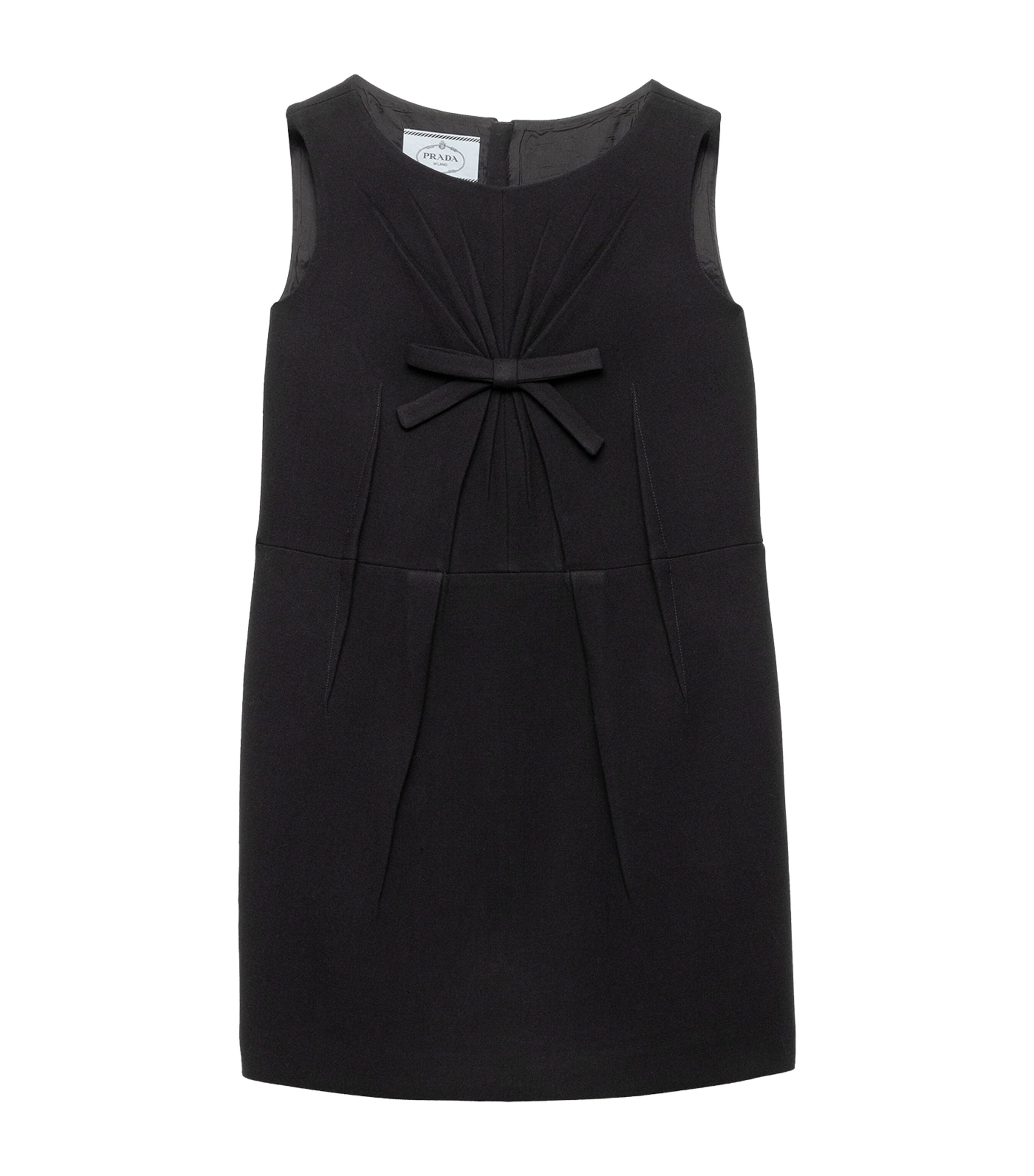 Prada Black Wool Natté Sleeveless Mini Dress